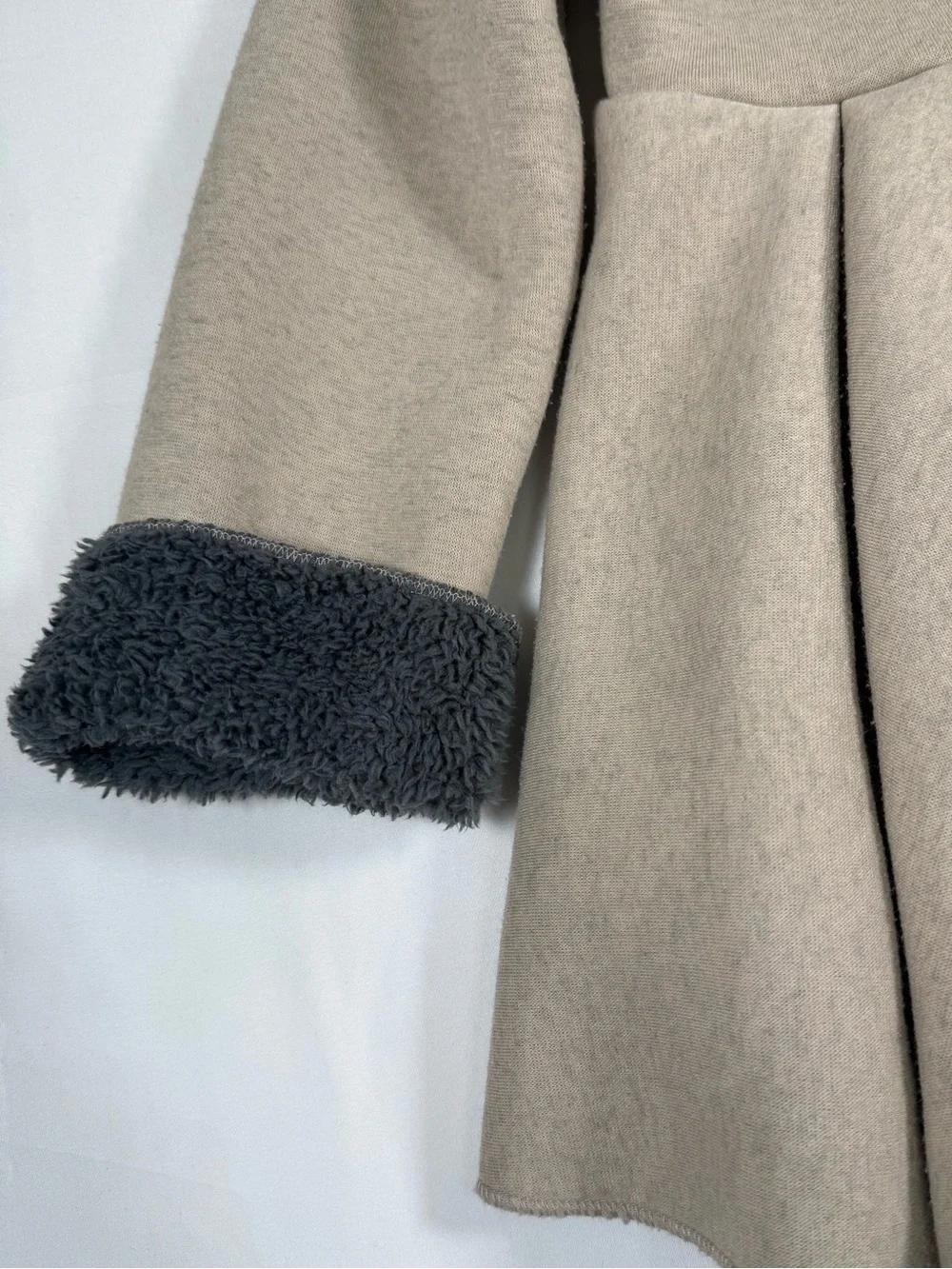 MACK & CO Girls Pleated Swing Coat 6 Faux Fur Double Breasted Princess Cottage